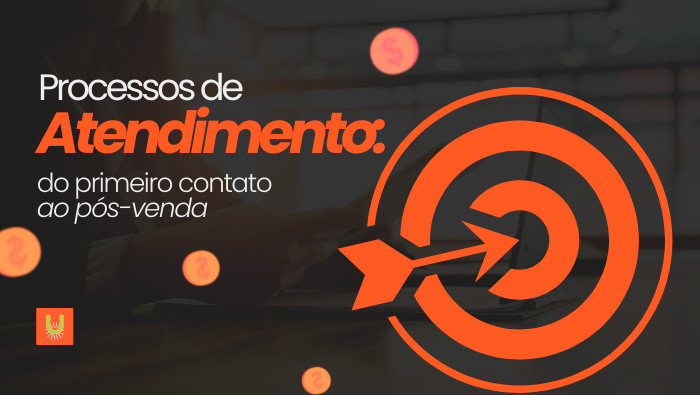 Ícone de alvo com flecha ao centro sobre fundo desfocado de ambiente de trabalho, representando foco, metas e resultados.